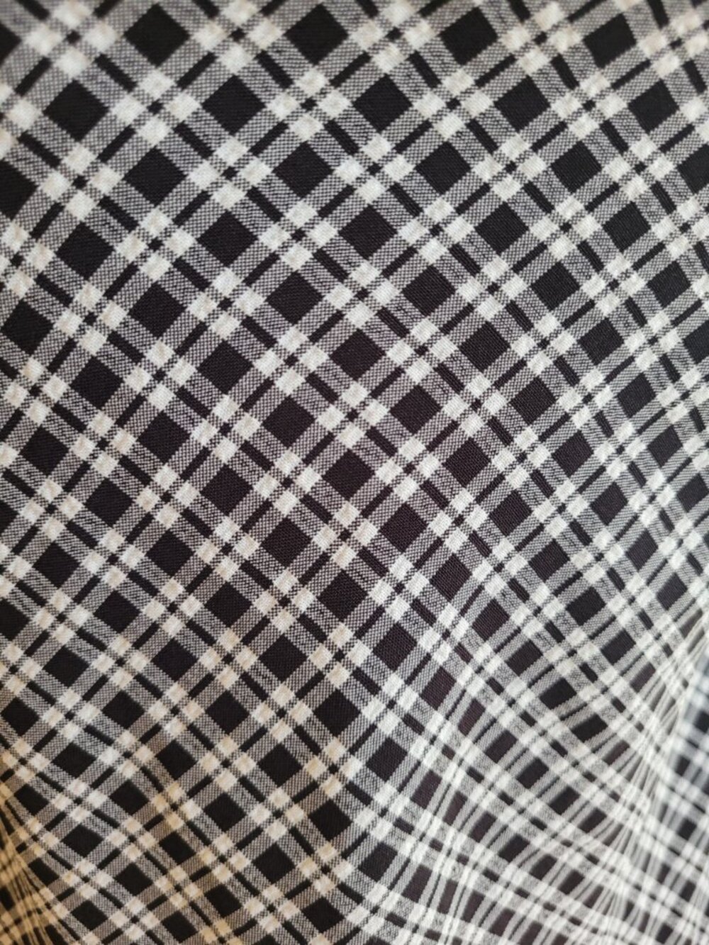 90s Inspired Plaid Slip Dress Black & White Cowl Neck Mini Spaghetti Strap sz M - Picture 5 of 10